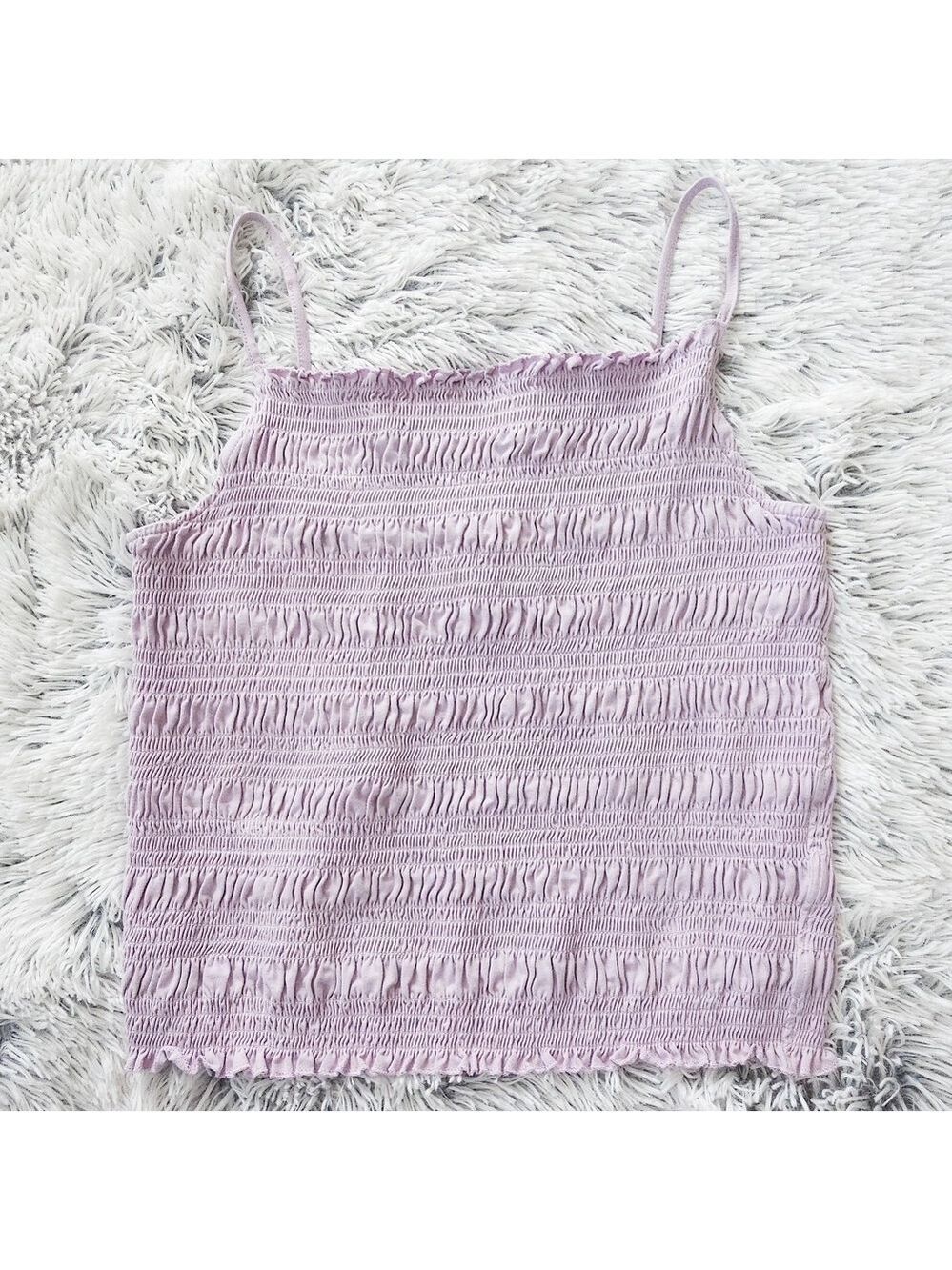 H&M Lavender Smocked Camisole